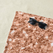 バラ金ゴールドフェイクグリッター ビーチタオル (インサイチュ)