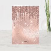 バラ金ゴールドフェイクグリッター&フォイル18th誕生日 カード (裏面)