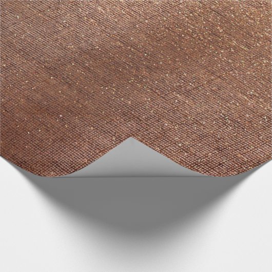 バラ金ゴールドフェイクセピアリネンメッシュメタリックラップ ラッピングペーパー (角)