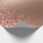 バラ金ゴールドフェイクピンクグリッター ラッピングペーパー (角)