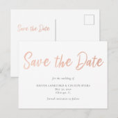 バラ金ゴールドフェイクフォイルの保存日 ポストカード (正面/裏面)