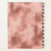 バラ金ゴールドフェイクフォイルヘアアポイントメント本 プランナー手帳 (裏面)