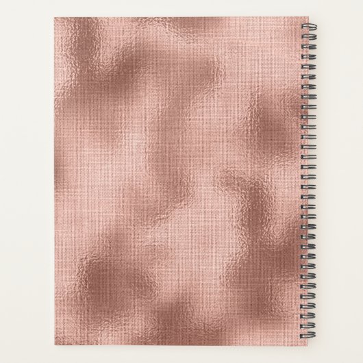 バラ金ゴールドフェイクフォイルヘアアポイントメント本 プランナー手帳 (裏面)