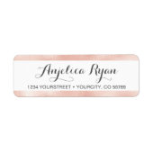 バラ金ゴールドフェイクフォイル差出人住所ラベル ラベル (正面)