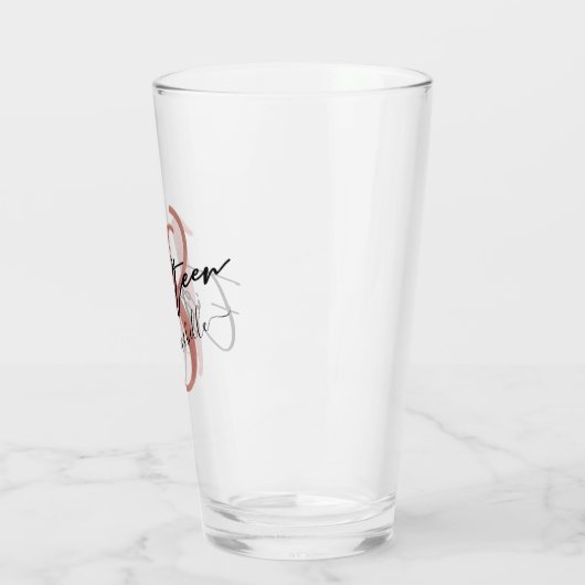 バラ金ゴールドフェイクフォイル18誕生日 タンブラーグラス (左)