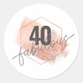 バラ金ゴールドフェイクフォイル40 & Fabulous Classy Chic ラウンドシール (正面)