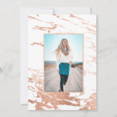 バラ金ゴールドフェイクホイル大理石キンセアニェラ招待状 招待状 (裏面)