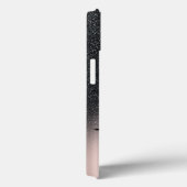 バラ金ゴールドフェイクラッシュブラックグリッターグラデーション Case-Mate iPhoneケース (裏面 / 右)