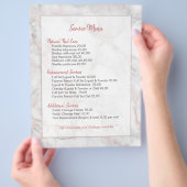 バラ金ゴールドフェイク大理石価格メニュー一覧 チラシ (手)