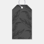 バラ金ゴールドフェザーエレガントウェディング ギフトタグ (裏面)