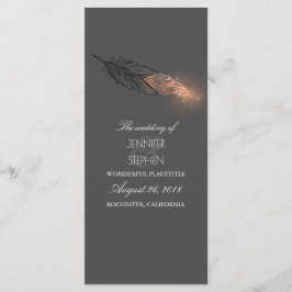 バラ金ゴールドフェザーエレガントシック結婚式 プログラム