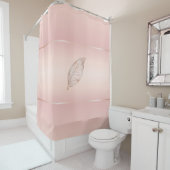 バラ金ゴールドフェザー赤面勾配 シャワーカーテン (インサイチュ)