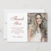 バラ金ゴールドフォイル感謝していシックフォトユーSweet 16 サンキューカード (正面)