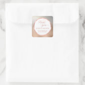 バラ金ゴールドフォイル感謝してい書You スクエアシール (バッグ)