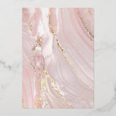 バラ金ゴールドフォイル文字第1聖餐式 箔招待状 (裏面)