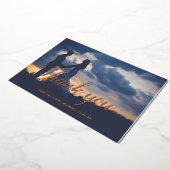 バラ金ゴールドフォイル結婚のオーバーレイサンキューカード 箔シーズンカード (回転した状態)