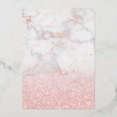 バラ金ゴールドフォイル詳細ファーストホーリーコミュニオン 箔招待状 (裏面)