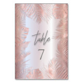 バラ金ゴールドフォイル金属熱帯熱葉帯ロマティック テーブルナンバー (裏面)