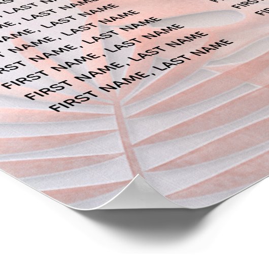 バラ金ゴールドフォイル金属熱帯熱葉帯ロマティック ポスター (角)