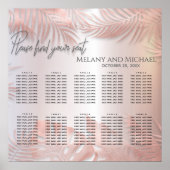 バラ金ゴールドフォイル金属熱帯熱葉帯ロマティック ポスター (正面)