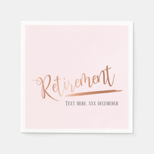 バラ金ゴールドフォイル、退職 スタンダードカクテルナプキン (正面)