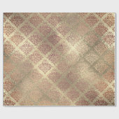 バラ金ゴールドフォキシアーシャンパインシャイニーガラス金属 ラッピングペーパー (フラット)