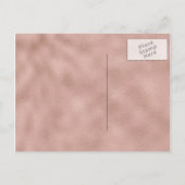 バラ金ゴールドフォキシアーレース私のブライドメイド インビテーションポストカード (裏面)