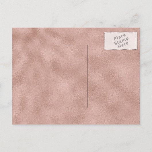 バラ金ゴールドフォキシアーレース私のブライドメイド インビテーションポストカード (裏面)