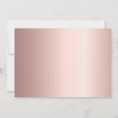 バラ金ゴールドフォトアーチ誕生日 招待状 (裏面)