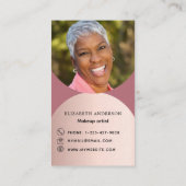 バラ金ゴールドフォトアーチQrコードロゴPremium 名刺 (裏面)