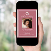 バラ金ゴールドフォトキャップ卒業パーティー 招待状