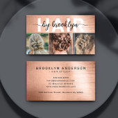 バラ金ゴールドフォトタイポグラフィ美容師 名刺