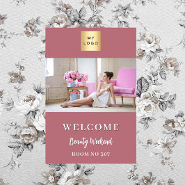 バラ金ゴールドフォトビジネスロゴセミナーへようこそ ポスター