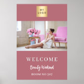 バラ金ゴールドフォトビジネスロゴセミナーへようこそ ポスター (正面)