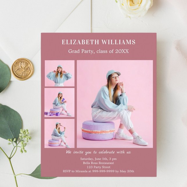 バラ金ゴールドフォト卒業パーティーへの招待 (クリエイターアップロード済み)