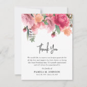 バラ金ゴールドフォト悔やみや弔慰 サンキューカード (正面)