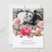 バラ金ゴールドフォト悔やみや弔慰 サンキューカード (裏面)