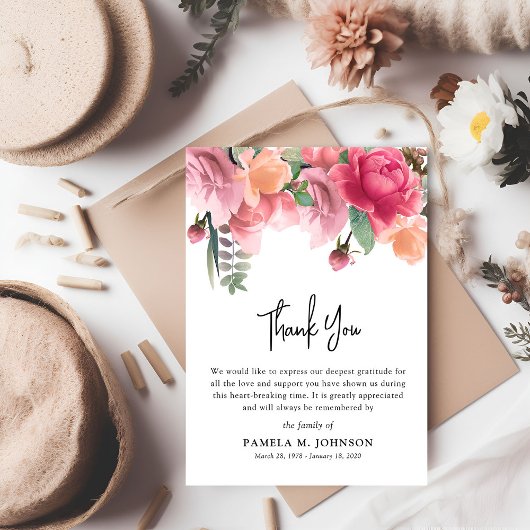 バラ金ゴールドフォト悔やみや弔慰 サンキューカード