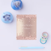 バラ金ゴールドフライヤー赤面グリッタードリップスカスタム-文字 チラシ (シングル)