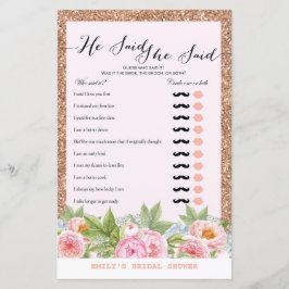 バラ金ゴールドフラミンゴブライダルシャワーゲームプリント