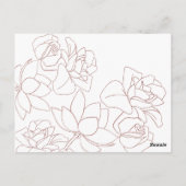 バラ金ゴールドフラワーエレガントシックBridesmaid提案 ポストカード (裏面)