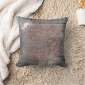 バラ金ゴールドフラワーグレーグランギー金属銀壁 クッション (ブランケット)