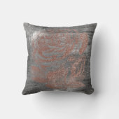 バラ金ゴールドフラワーグレーグランギー金属銀壁 クッション (裏面)