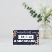 バラ金ゴールドフラワーズネービーブルーロイヤリティディスカウントパンチ ロイヤリティカード (スタンド正面)