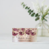 バラ金ゴールドフラワーブラシドリップQRコードロゴ 名刺 (スタンド正面)