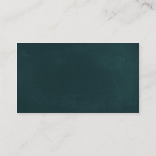 バラ金ゴールドフラワーリースエメラルドグリーン結婚ズ プレイスカード (裏面)