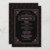 バラ金ゴールドフルーアデリスアールデコ新年パーティー 招待状 (正面/裏面)