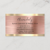 バラ金ゴールドフレームイベントプランナーブラシ 名刺 (裏面)