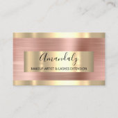 バラ金ゴールドフレームイベントプランナーブラシ 名刺 (正面)