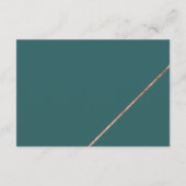 バラ金ゴールドフレームスクリプトグリーンティール（緑がかった色）ウィングウェル エンクロージャーカード (裏面)